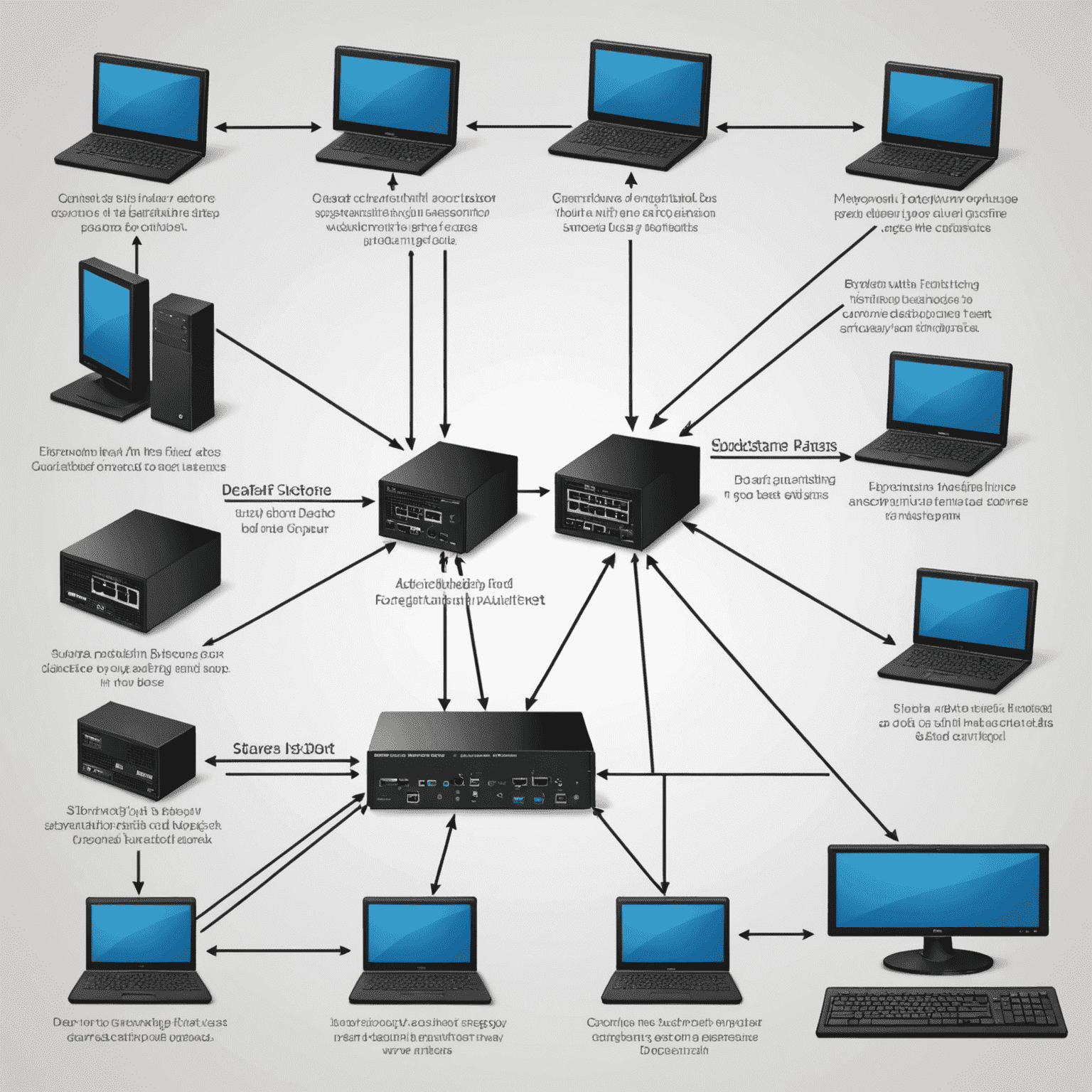 Diagram showing the architecture of a Remote Desktop Gateway setup